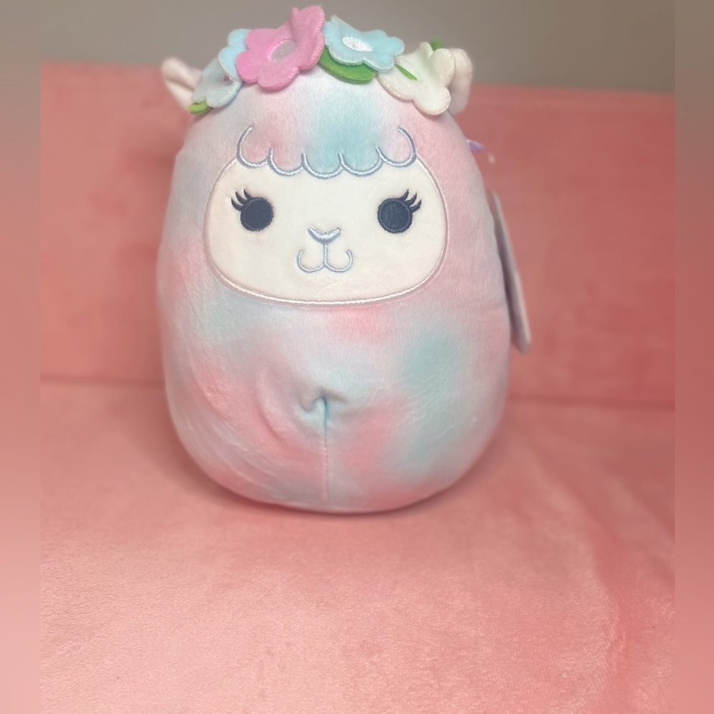 ON HOLD! NWT Squishmallows 8" Arabella the Llama Flower Headband Animal Squad